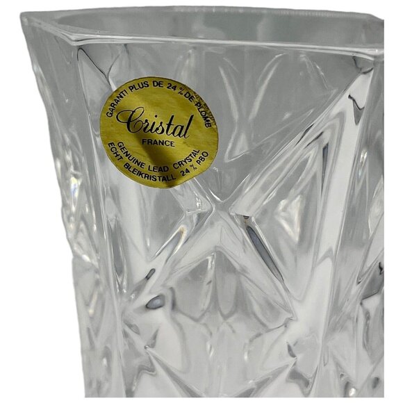 Vintage Vase Cristal France 24% Lead Crystal 5" Cut Glass - Picture 3 of 5